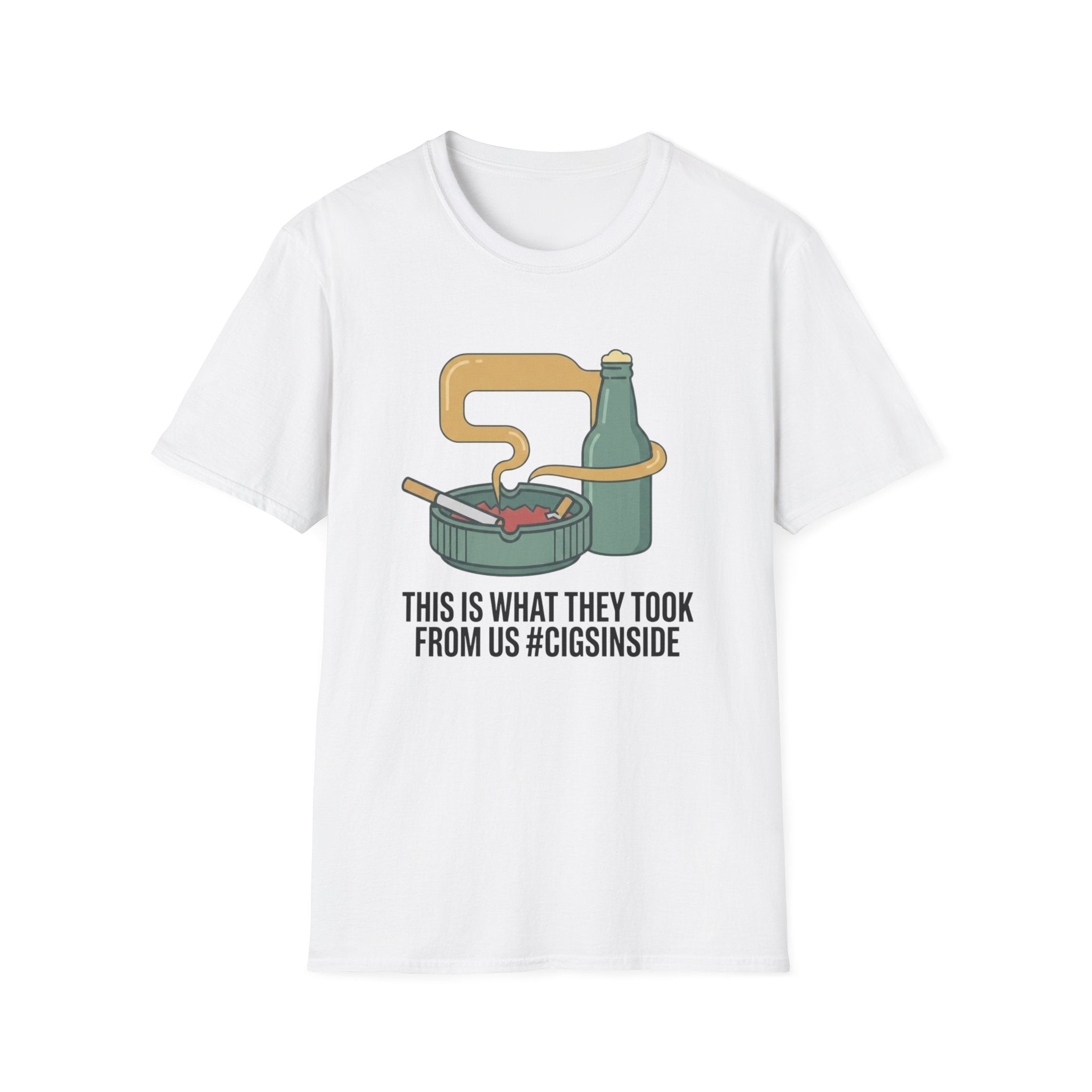 Cigs Inside Beer T-Shirt