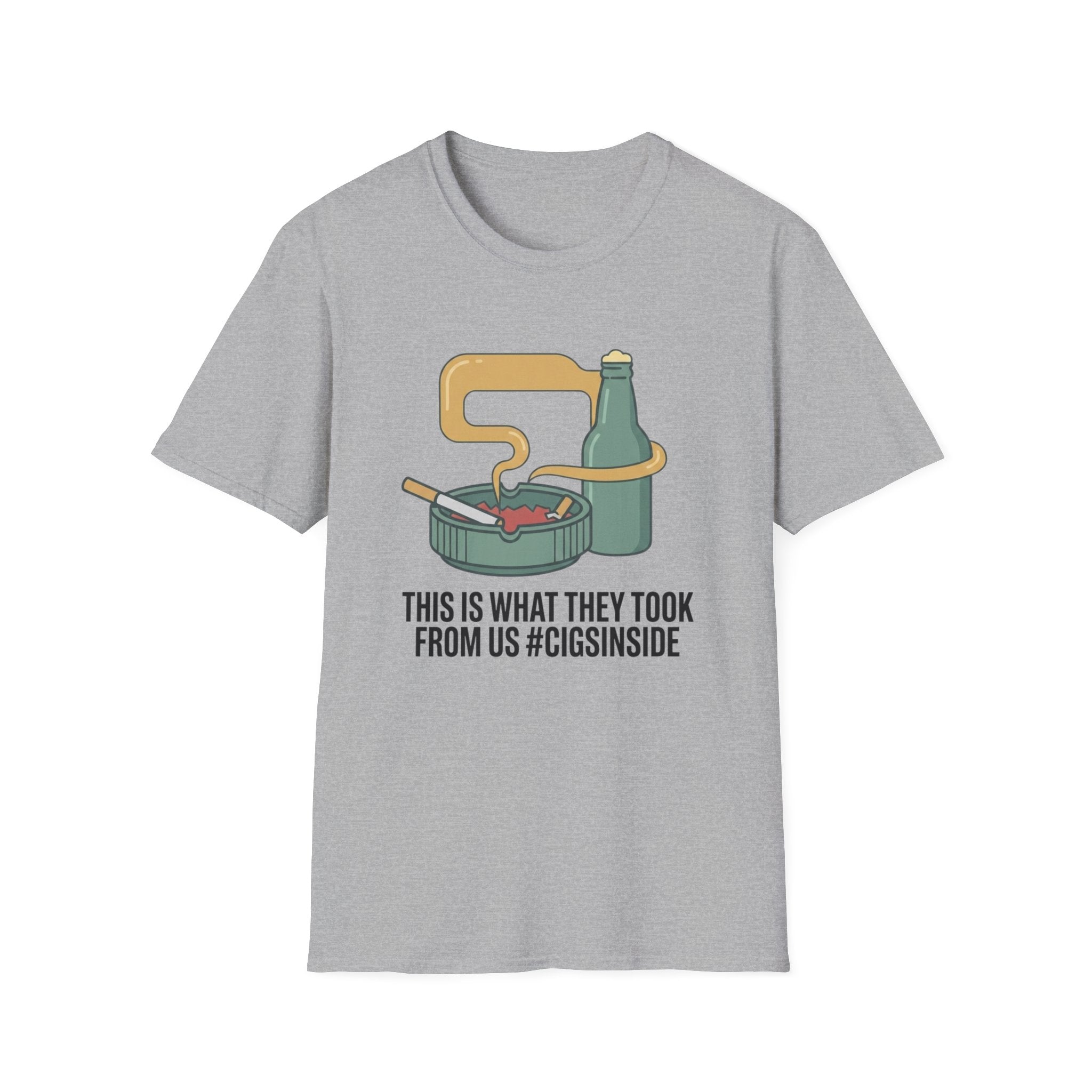Cigs Inside Beer T-Shirt