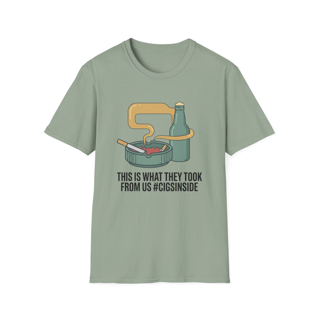 Cigs Inside Beer T-Shirt
