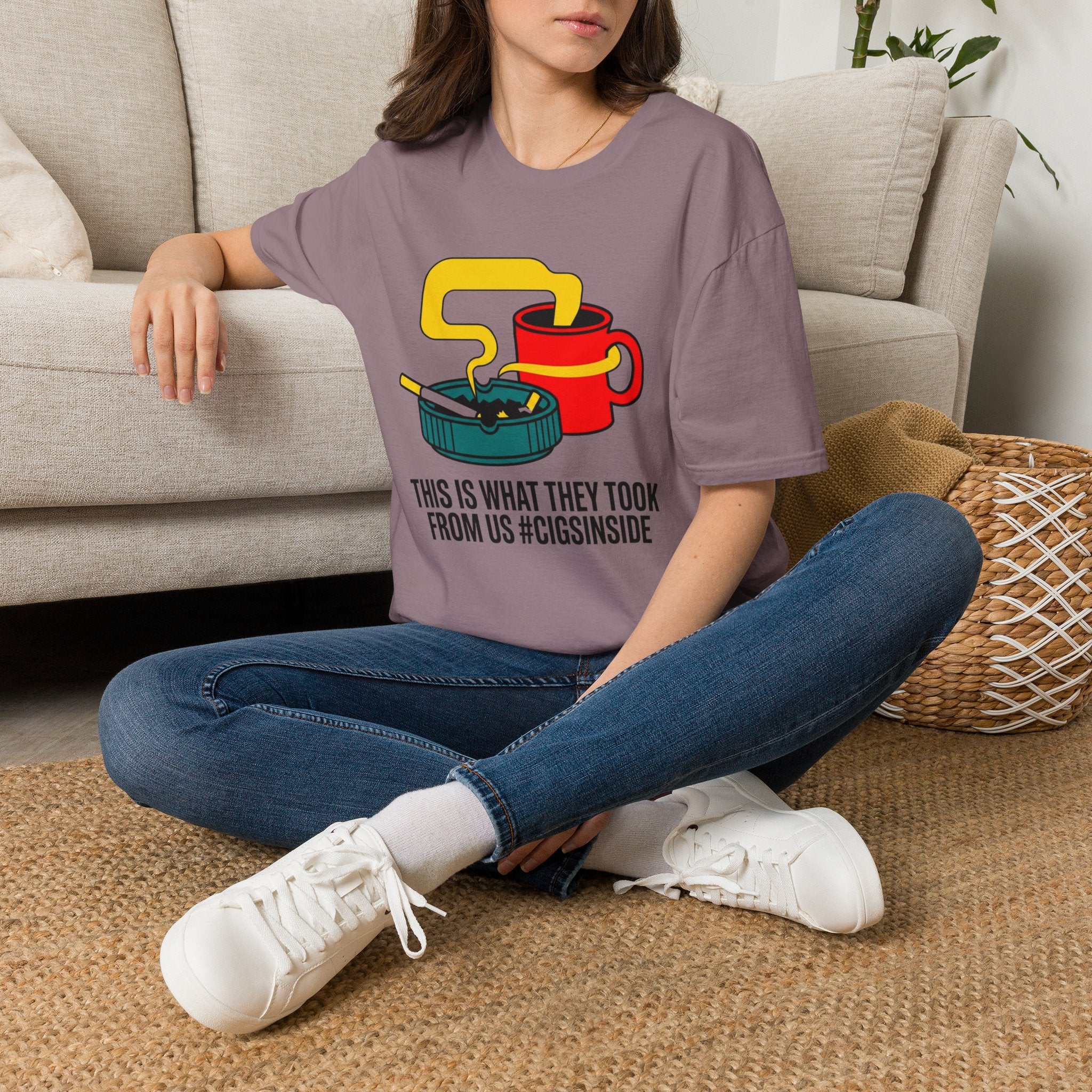 Cigs Inside Coffee T-Shirt